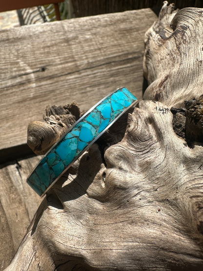 Sterling Silver Cuff, Kingman Turquoise.