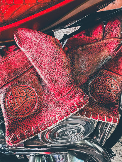 Lost Wolf Choppers Gloves Burnt Red