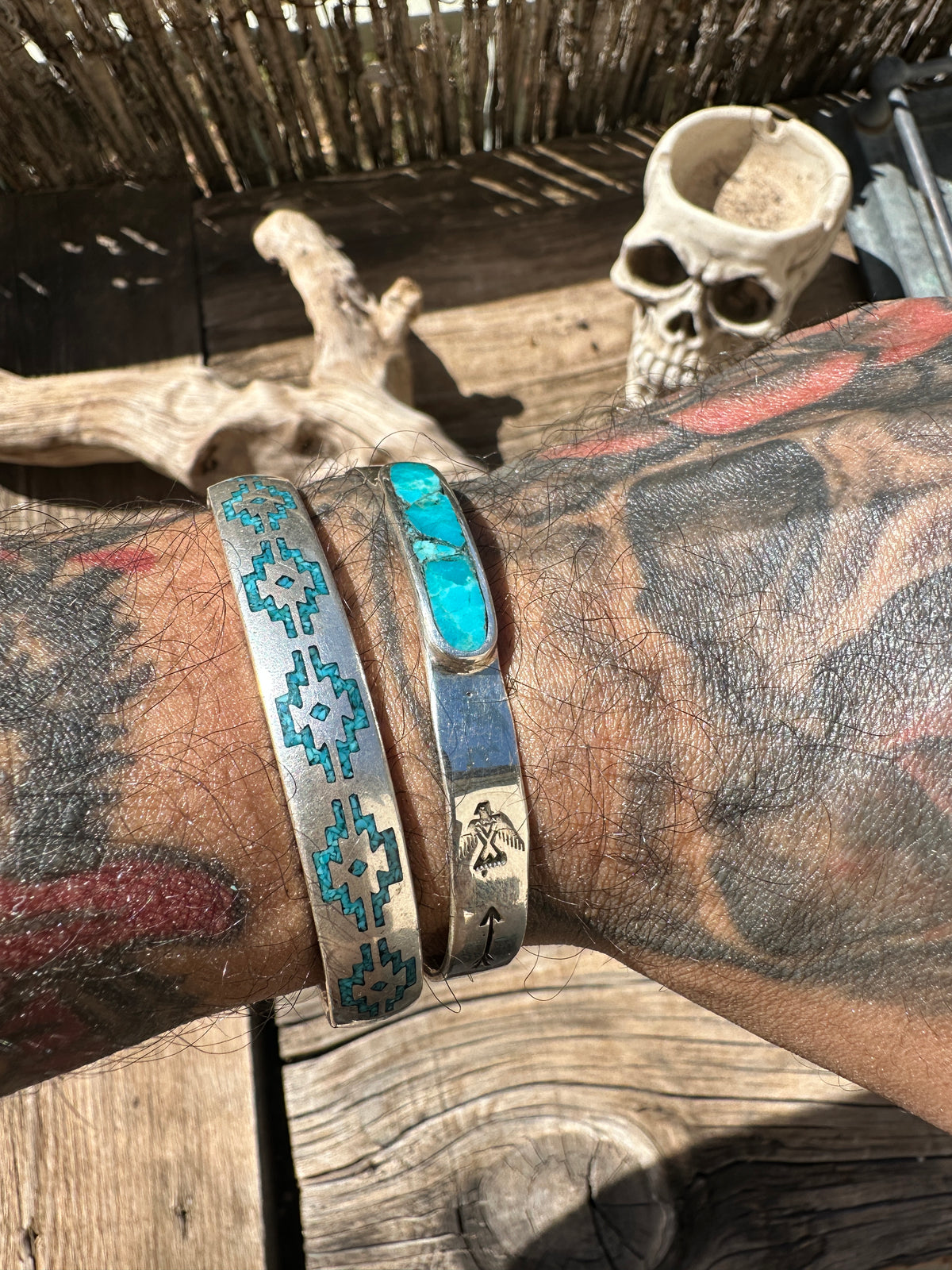 Sterling Silver Cuff, Kingman Turquoise.