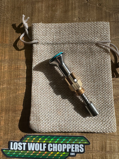 Kingman Arizona Turquoise S&S Enricher Choke Knob (Long Low-cut)