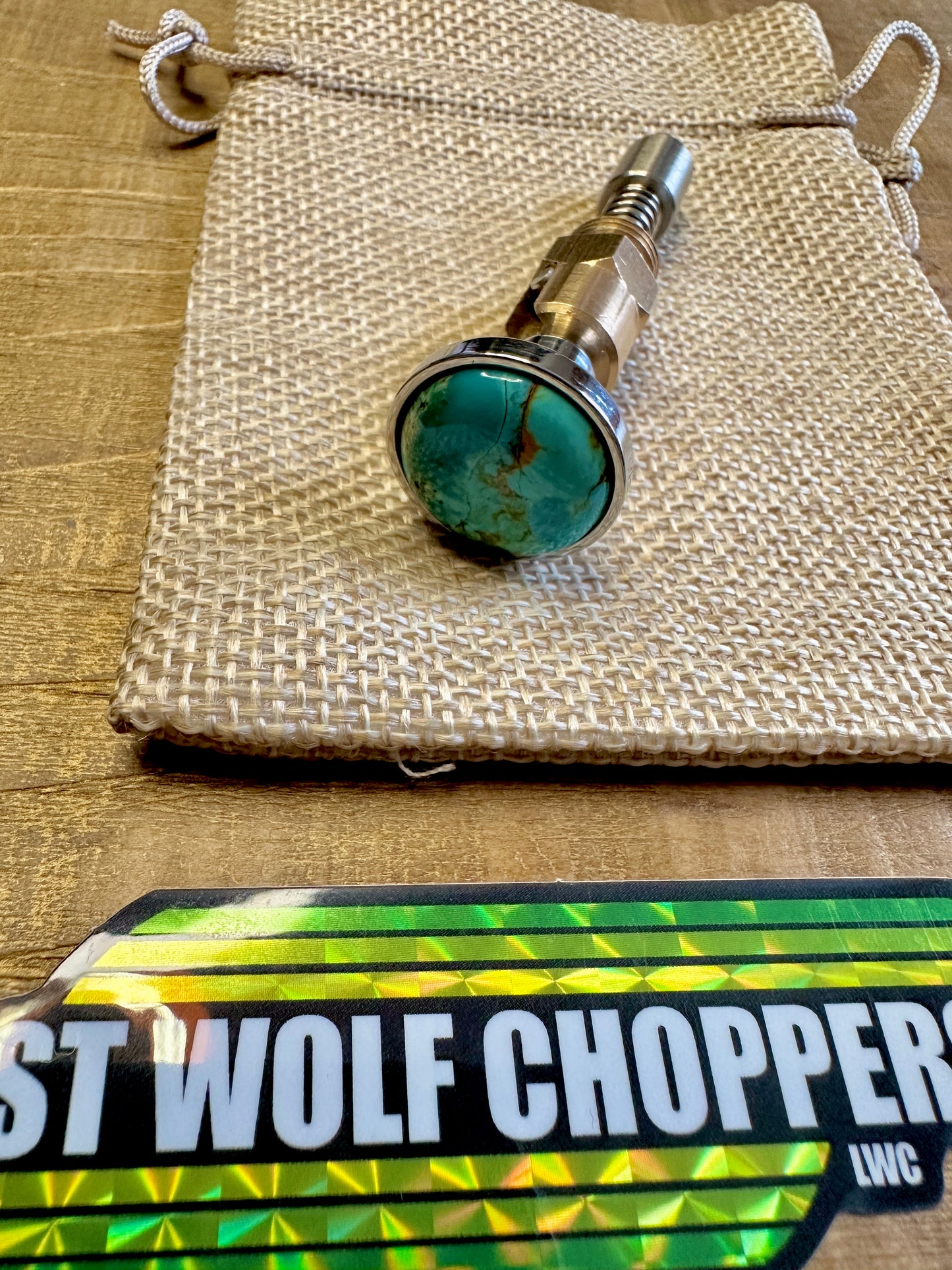 Kingman Arizona Turquoise S&S Enricher Choke Knob Short