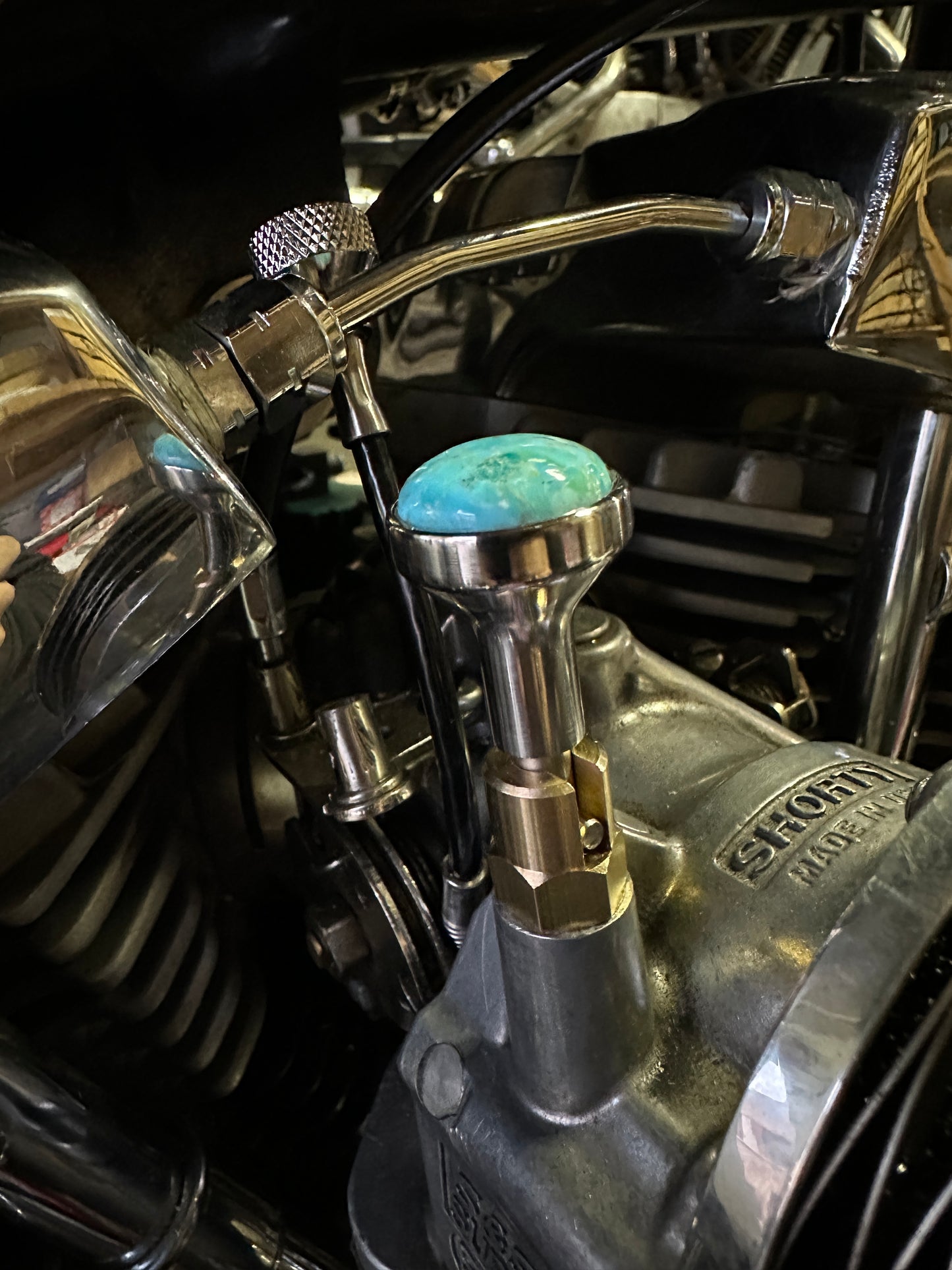 Arizona Turquoise S&S Enricher Choke Knob Long