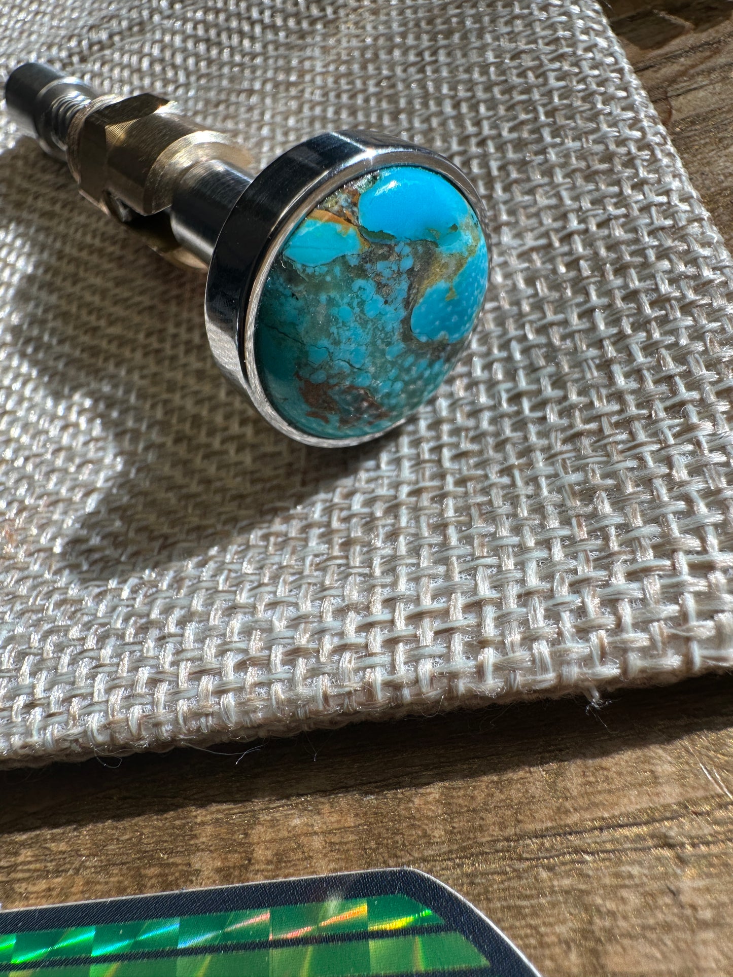 Kingman Arizona Turquoise S&S Enricher Choke Knob (Long)