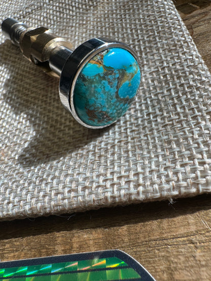 Kingman Arizona Turquoise S&S Enricher Choke Knob (Long)