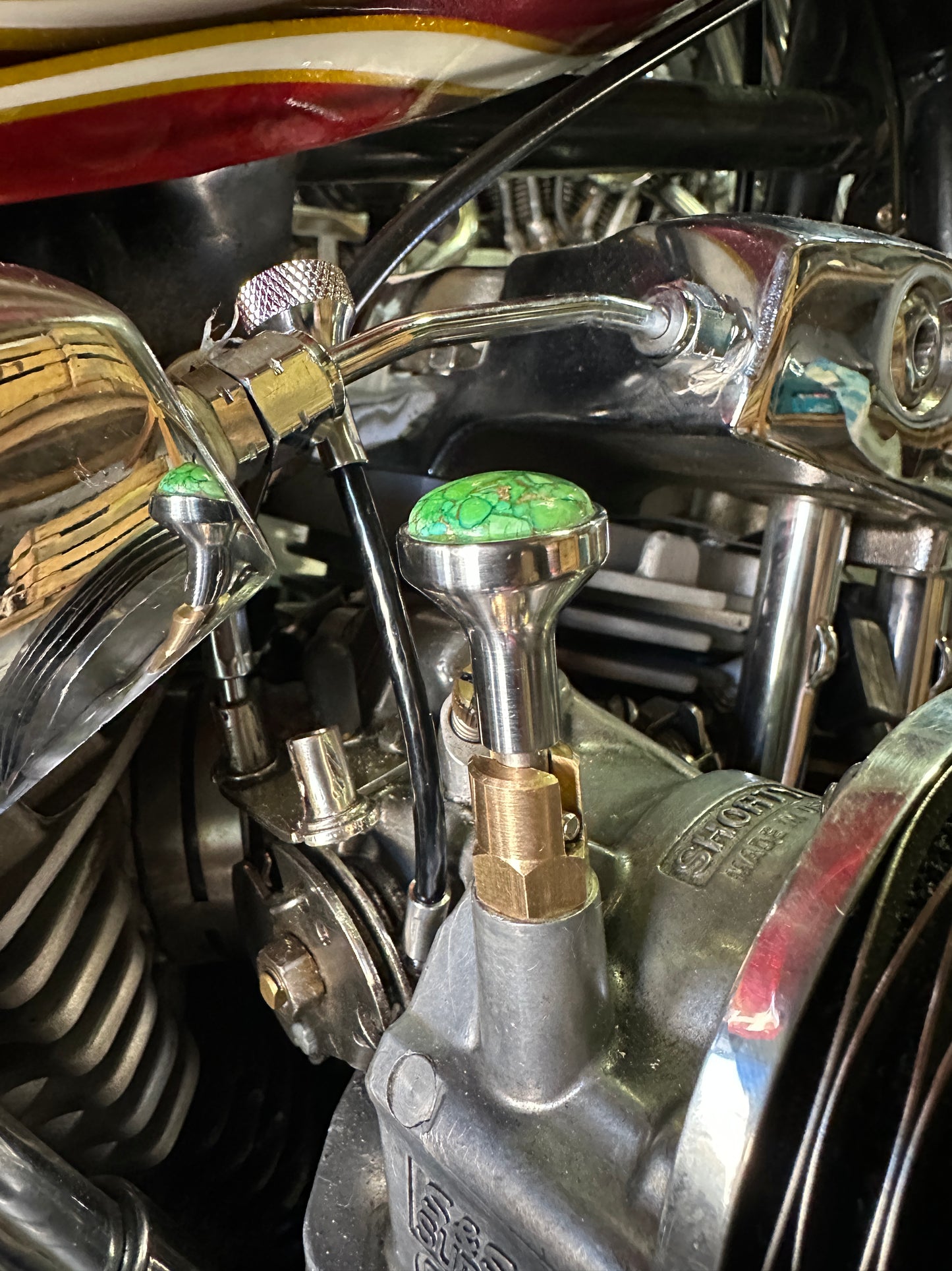 Mohave Turquoise S&S Enricher Choke Knob Long