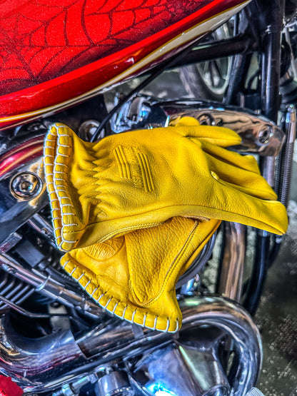 Lost Wolf Choppers Gloves Yellow