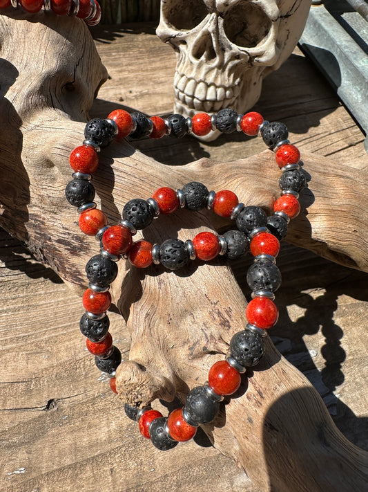 Sponge Coral Bracelet (Lava)