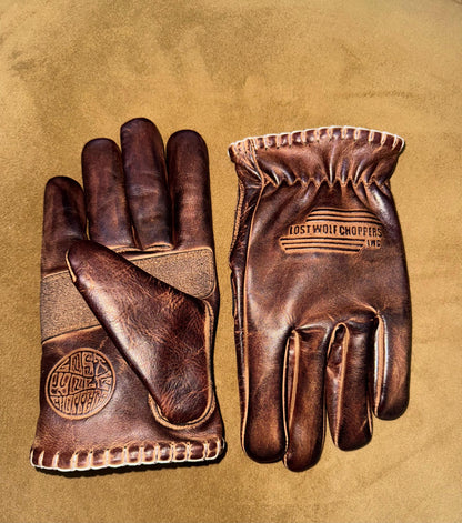 Lost Wolf Choppers Gloves Brown