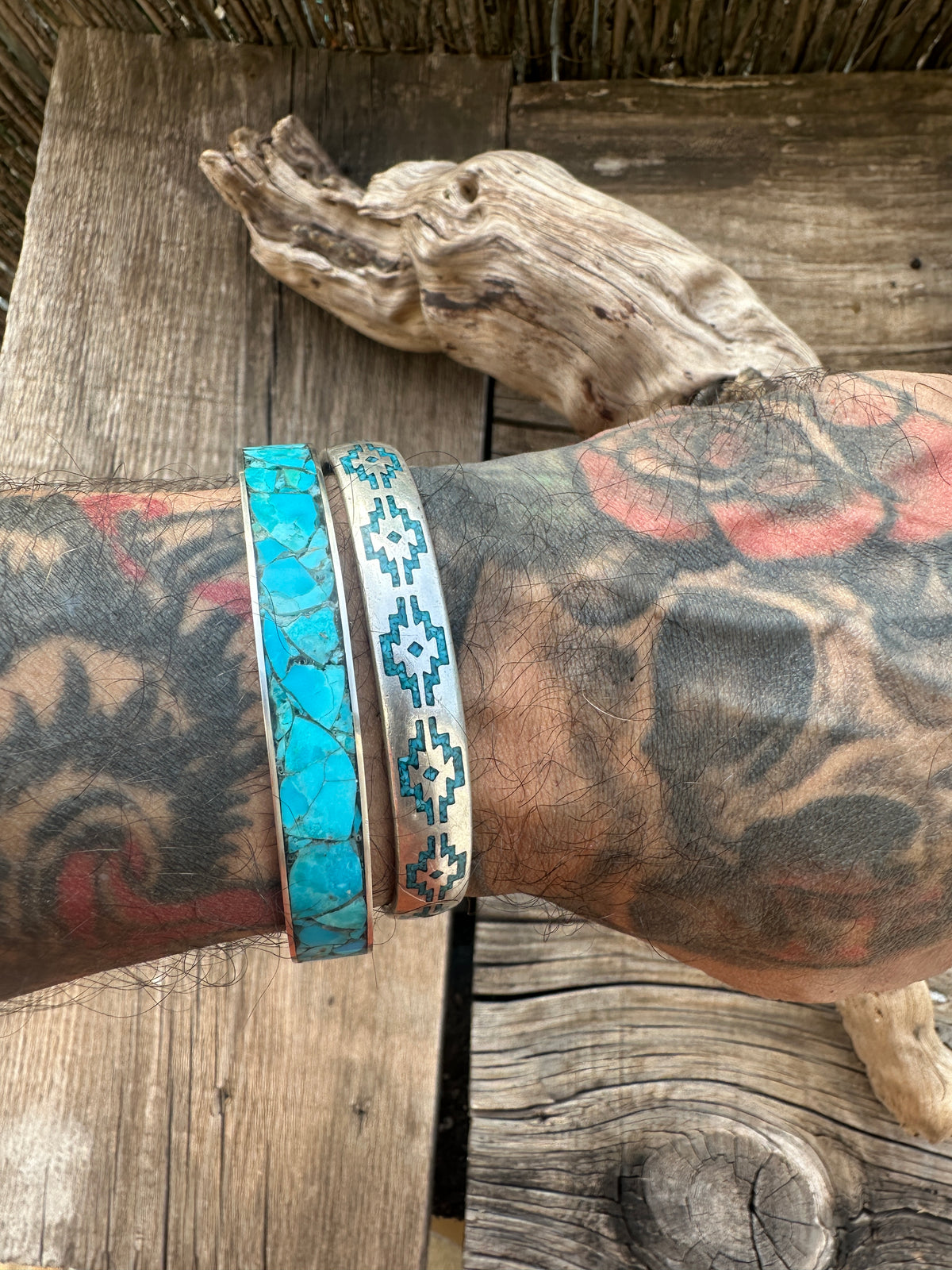 Sterling Silver Cuff, Kingman Turquoise.