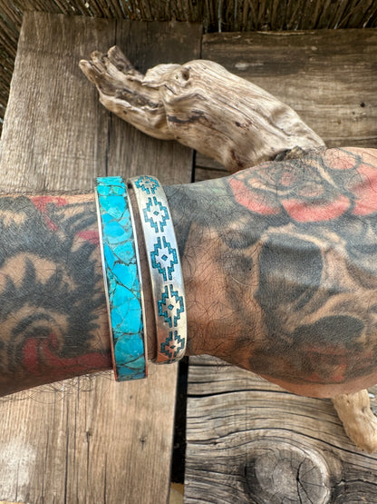 Sterling Silver Cuff, Kingman Turquoise.