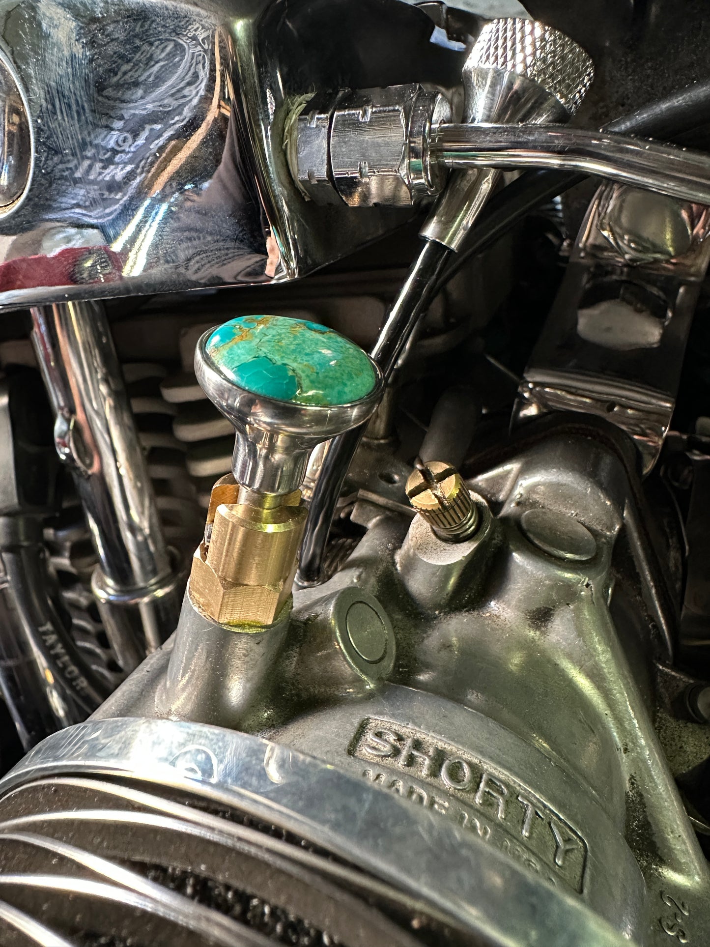 Kingman Arizona Turquoise S&S Enricher Choke Knob Short