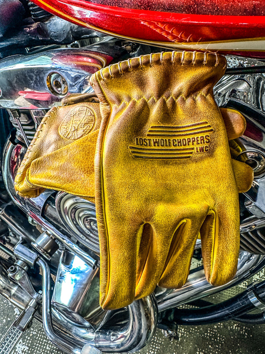 Lost Wolf Choppers Gloves Burnt Yellow