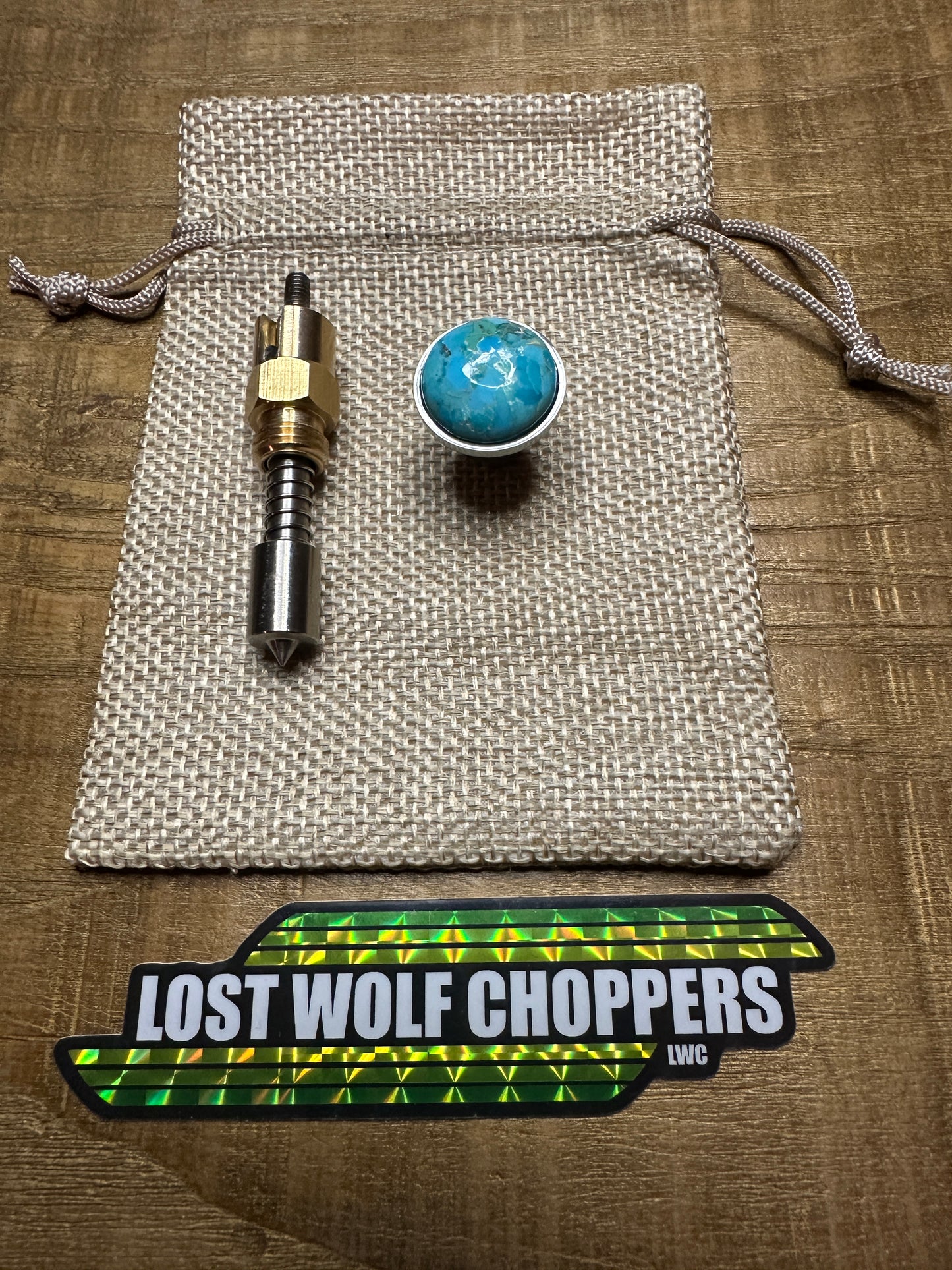 Arizona Turquoise S&S Enricher Choke Knob Short