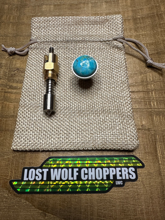 Arizona Turquoise S&S Enricher Choke Knob Short