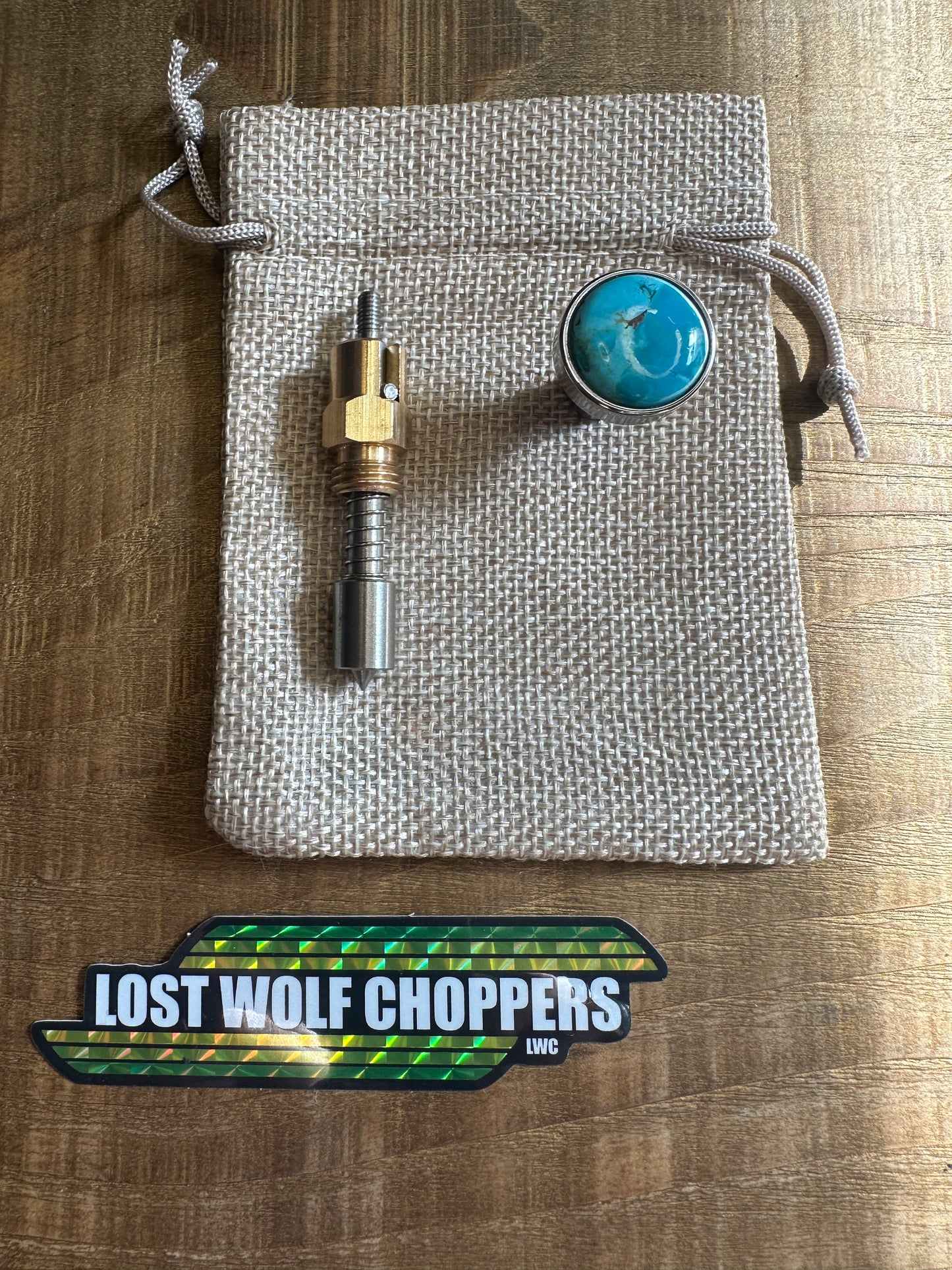 Kingman Arizona Turquoise S&S Enricher Choke Knob (Long)