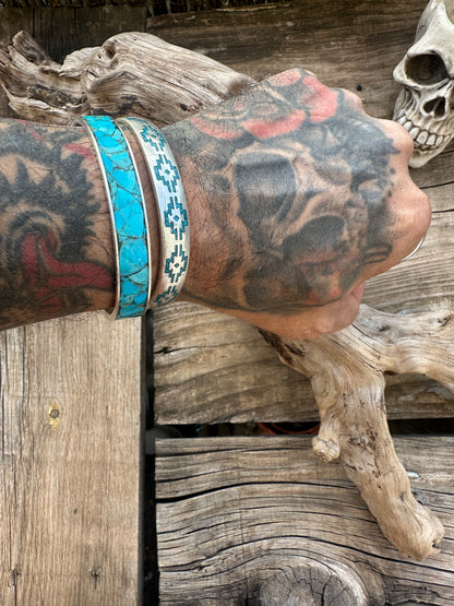 Sterling Silver Cuff, Kingman Turquoise.