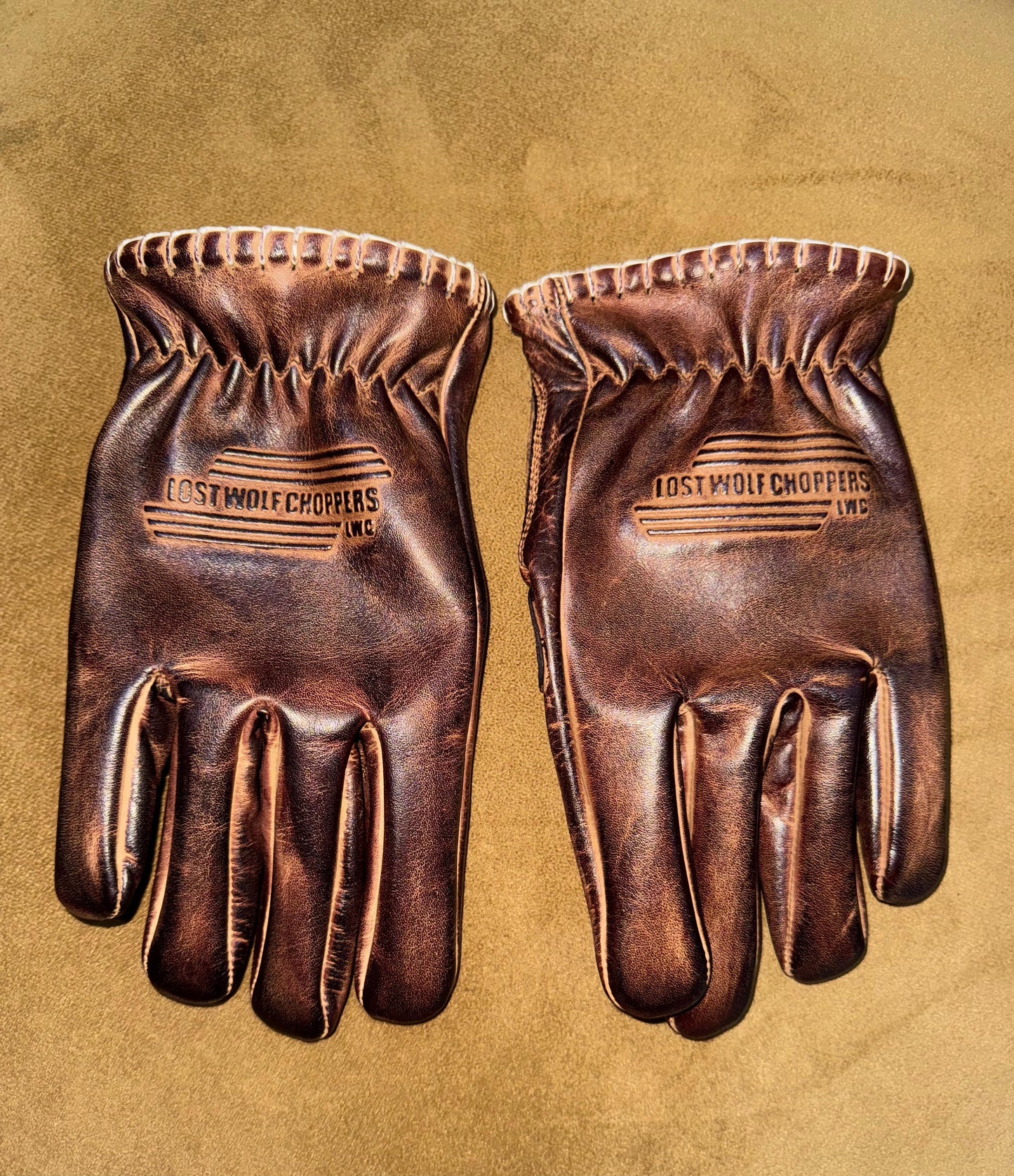 Lost Wolf Choppers Gloves Brown