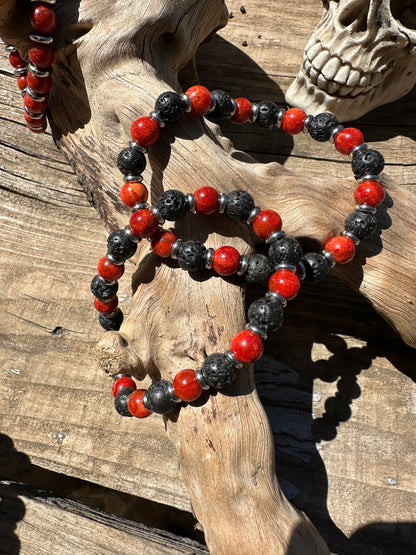 Sponge Coral Bracelet (Lava)