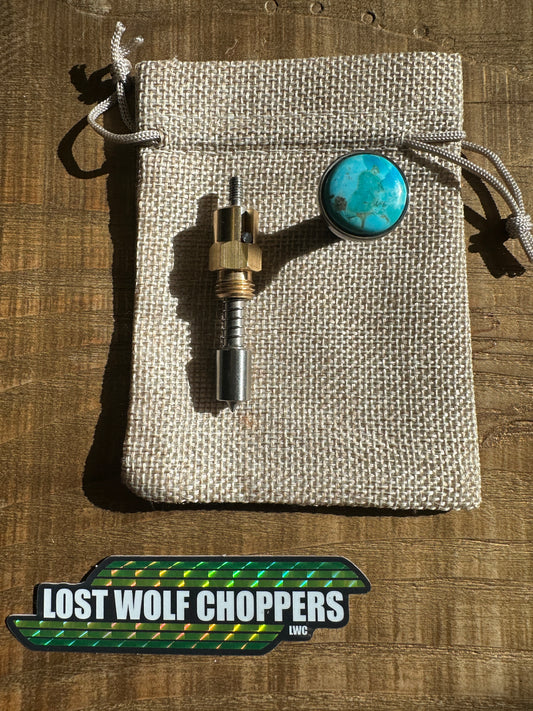 Kingman Arizona Turquoise S&S Enricher Choke Knob (Long cup)