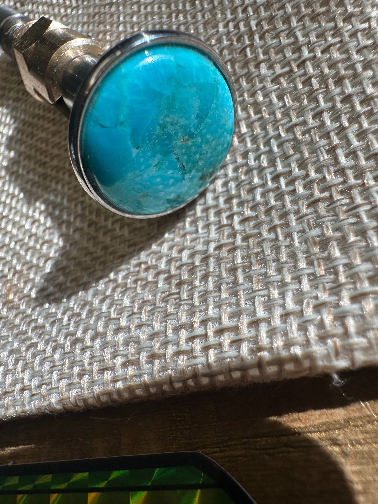 Kingman Arizona Turquoise S&S Enricher Choke Knob (Long Low-cut)
