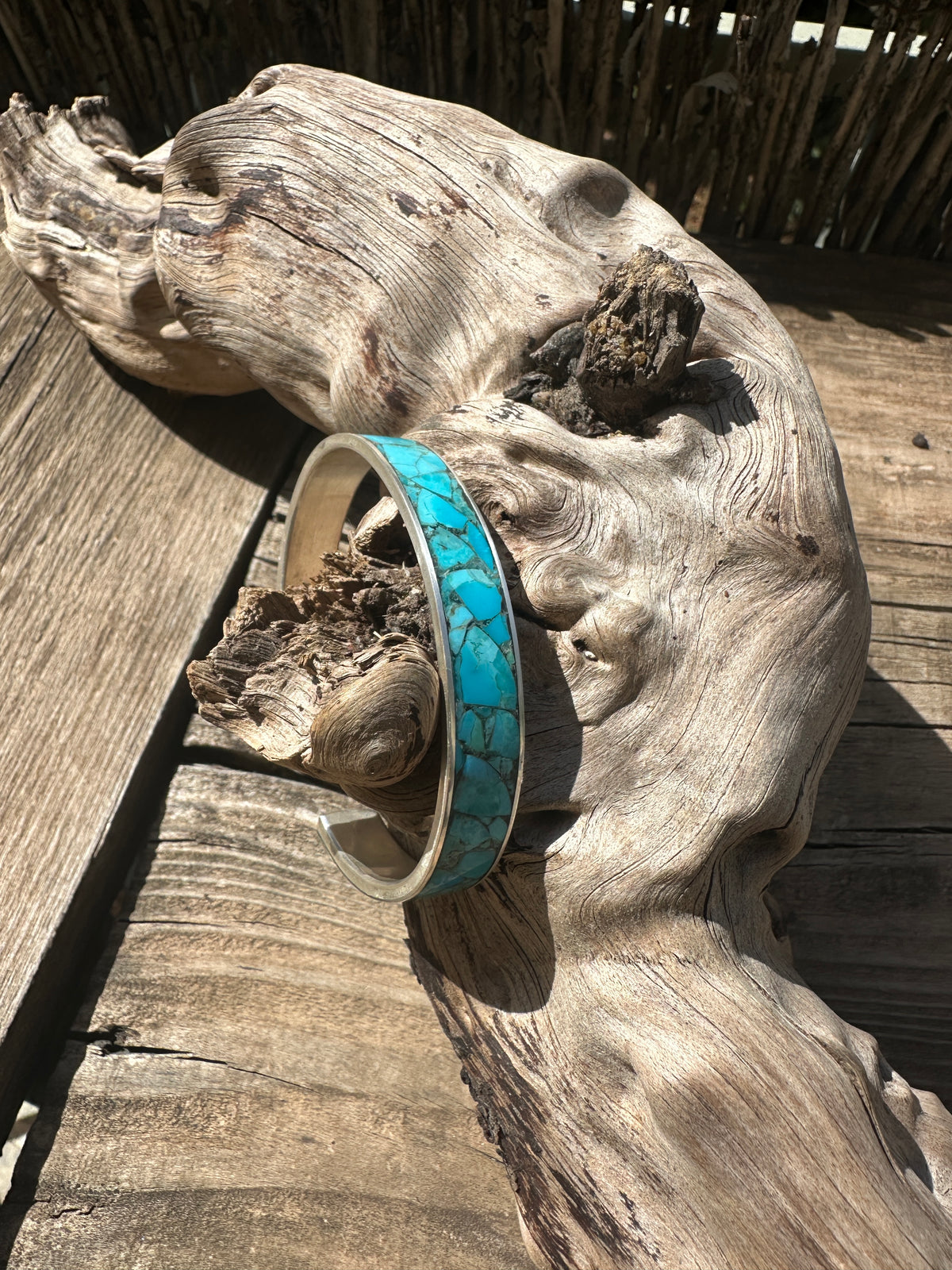 Sterling Silver Cuff, Kingman Turquoise.