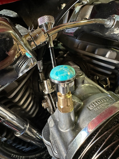 Arizona Turquoise S&S Enricher Choke Knob Short