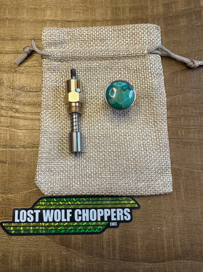 Kingman Arizona Turquoise S&S Enricher Choke Knob Short