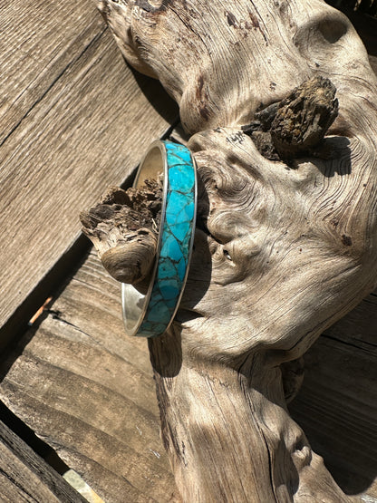 Sterling Silver Cuff, Kingman Turquoise.