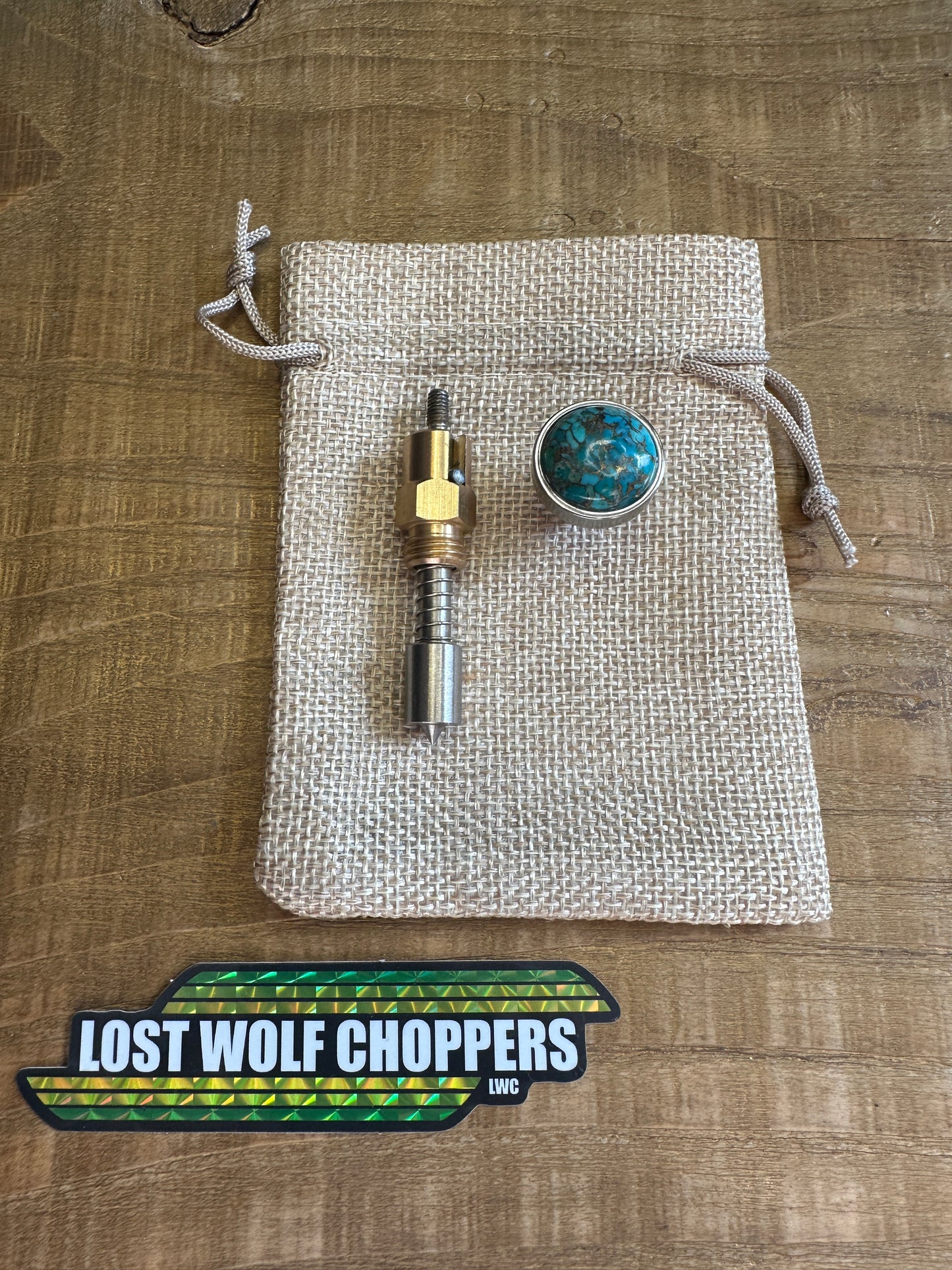 Mohave turquoise S&S Enricher Choke Knob (Short)