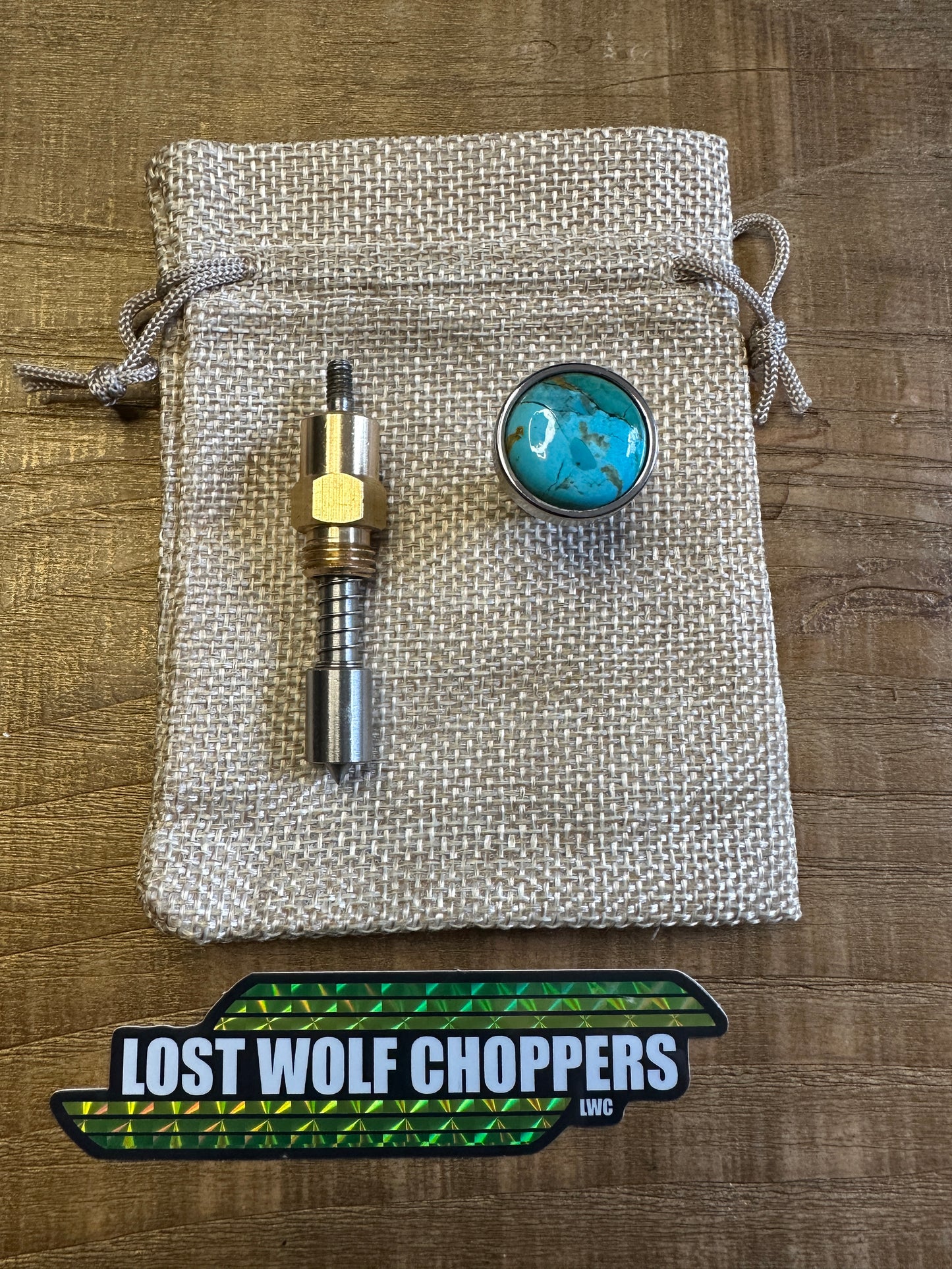 Kingman Arizona Turquoise S&S Enricher Choke Knob Long