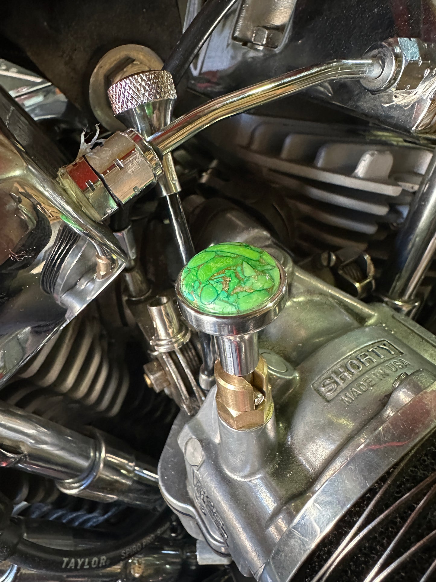 Mohave Turquoise S&S Enricher Choke Knob Long