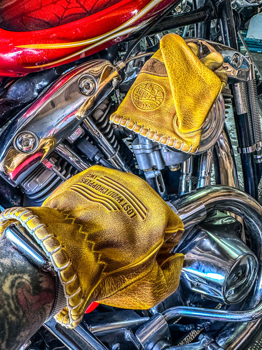 Lost Wolf Choppers Gloves Burnt Yellow