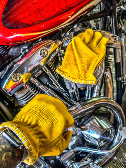 Lost Wolf Choppers Gloves Yellow