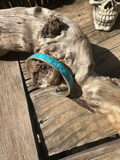 Sterling Silver Cuff, Kingman Turquoise.