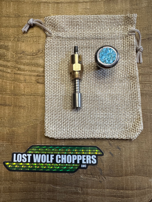 Arizona Turquoise Inlay S&S Enricher Choke Knob (Long)